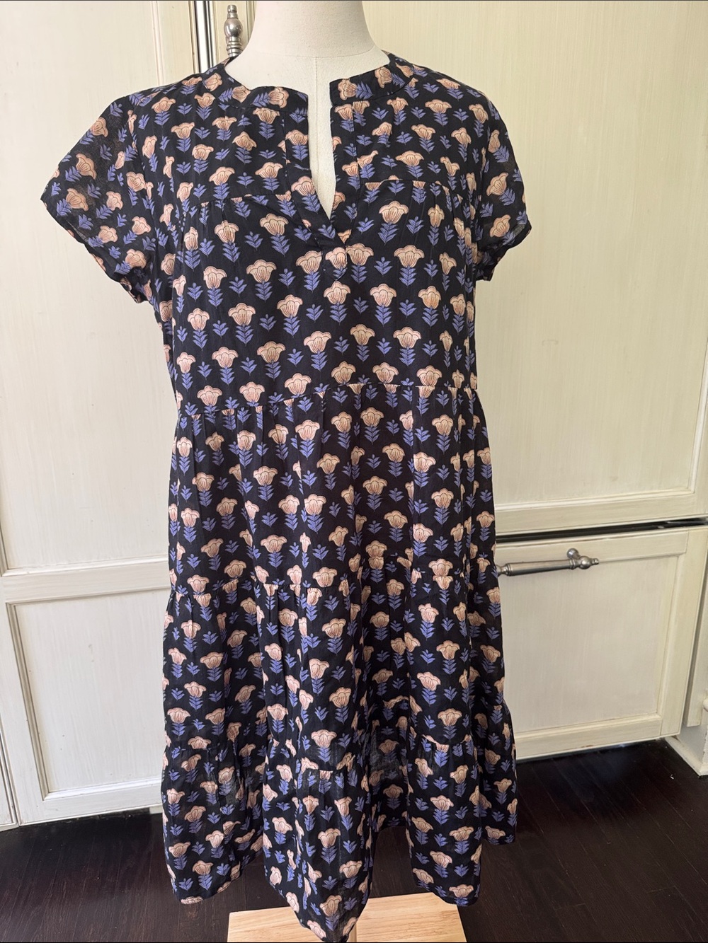 Roller Rabbit Indian cotton  Tiered knee length Dress